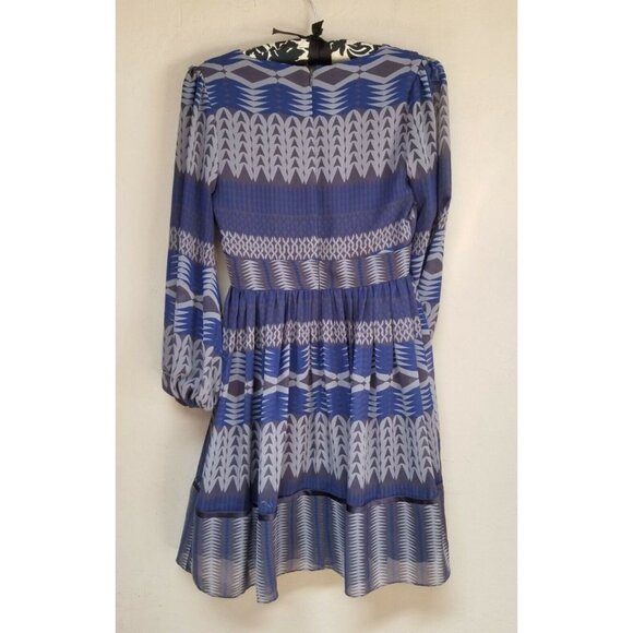 Vintage BCBGENERATION Womens V-neck Empire Waist Dress Size 0 Blue Lined - Picture 2 of 8